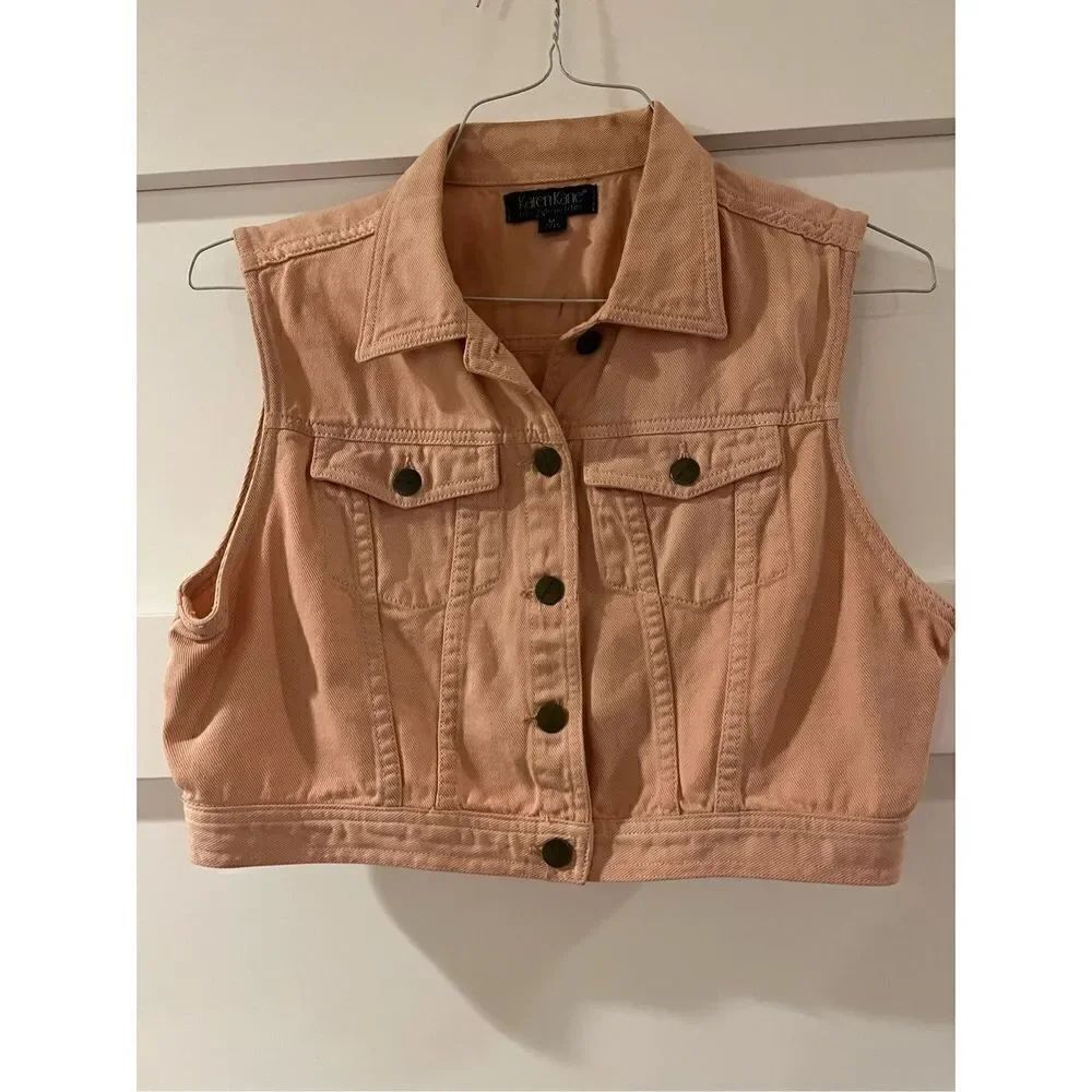 Karen Kane Peach Jean Vest size medium petite
